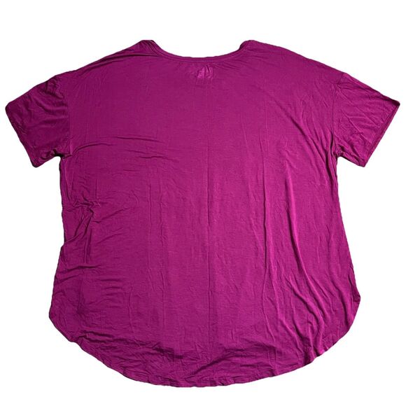 NWT TIME AND TRU Violet Magenta Crewneck Tunic Tee Shirt T-Shirt Sz XXXL 22 - Picture 2 of 2